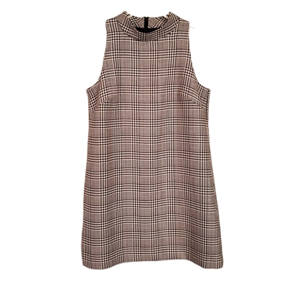 TAHARI Women's A-line houndstooth dress Sleeveless sz. 12